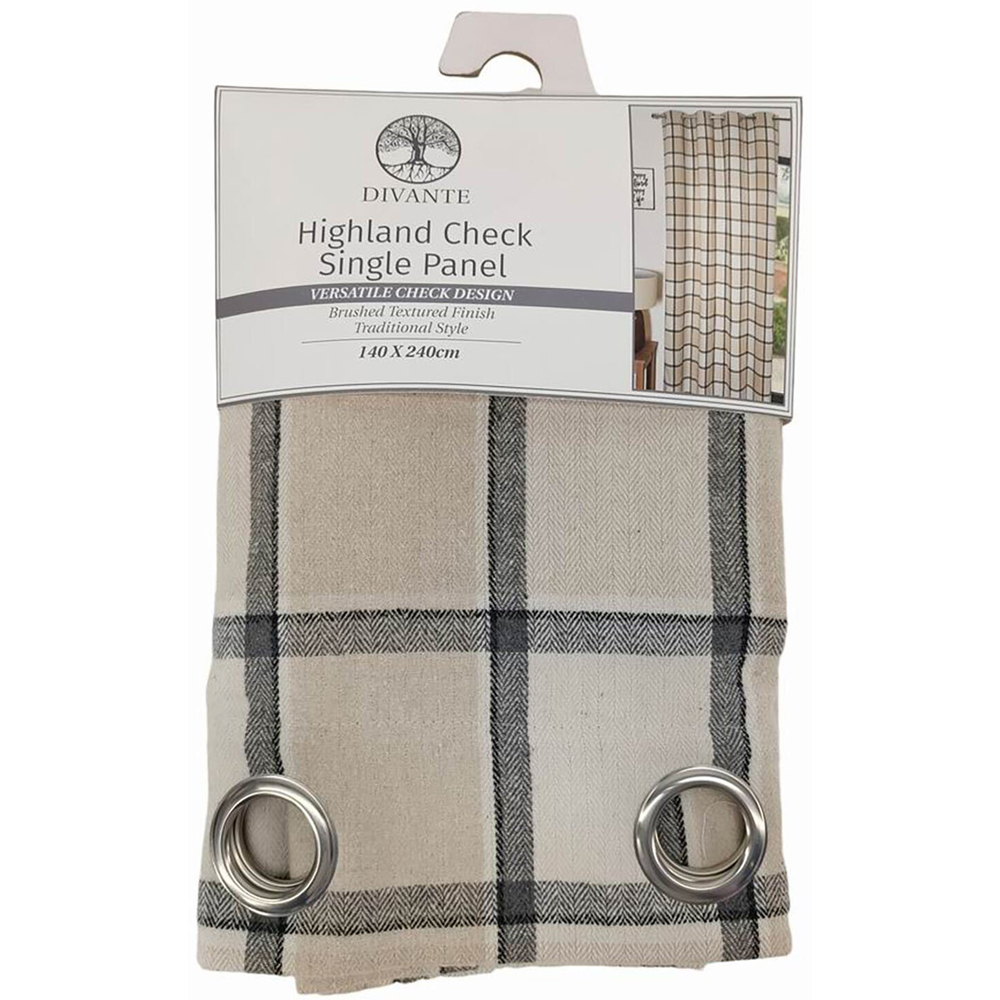 Highland Check Single Panel - Natural Image 2