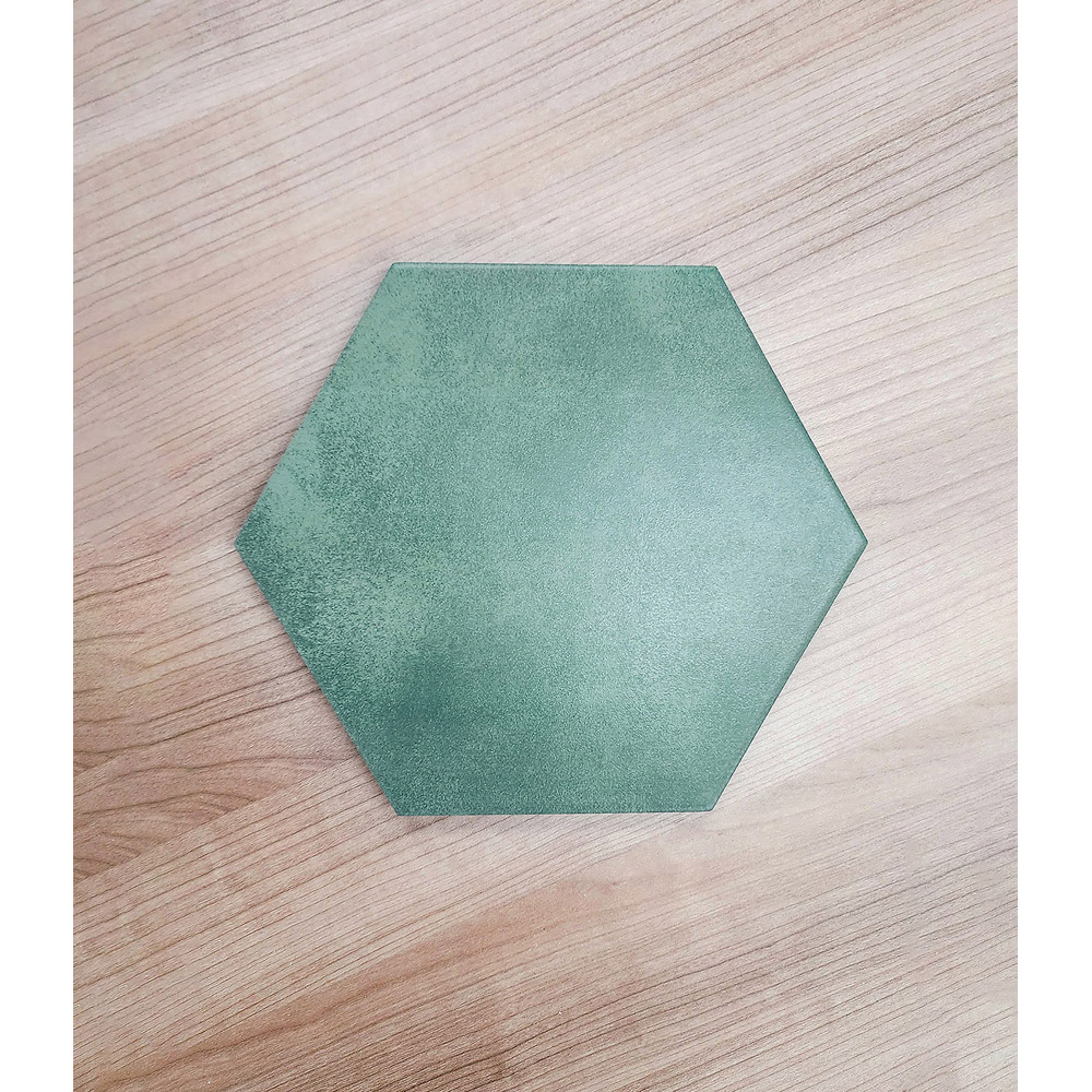 Top Ceramics Green Hexagon Porcelain Wall Tile 215 x 250mm Image 3
