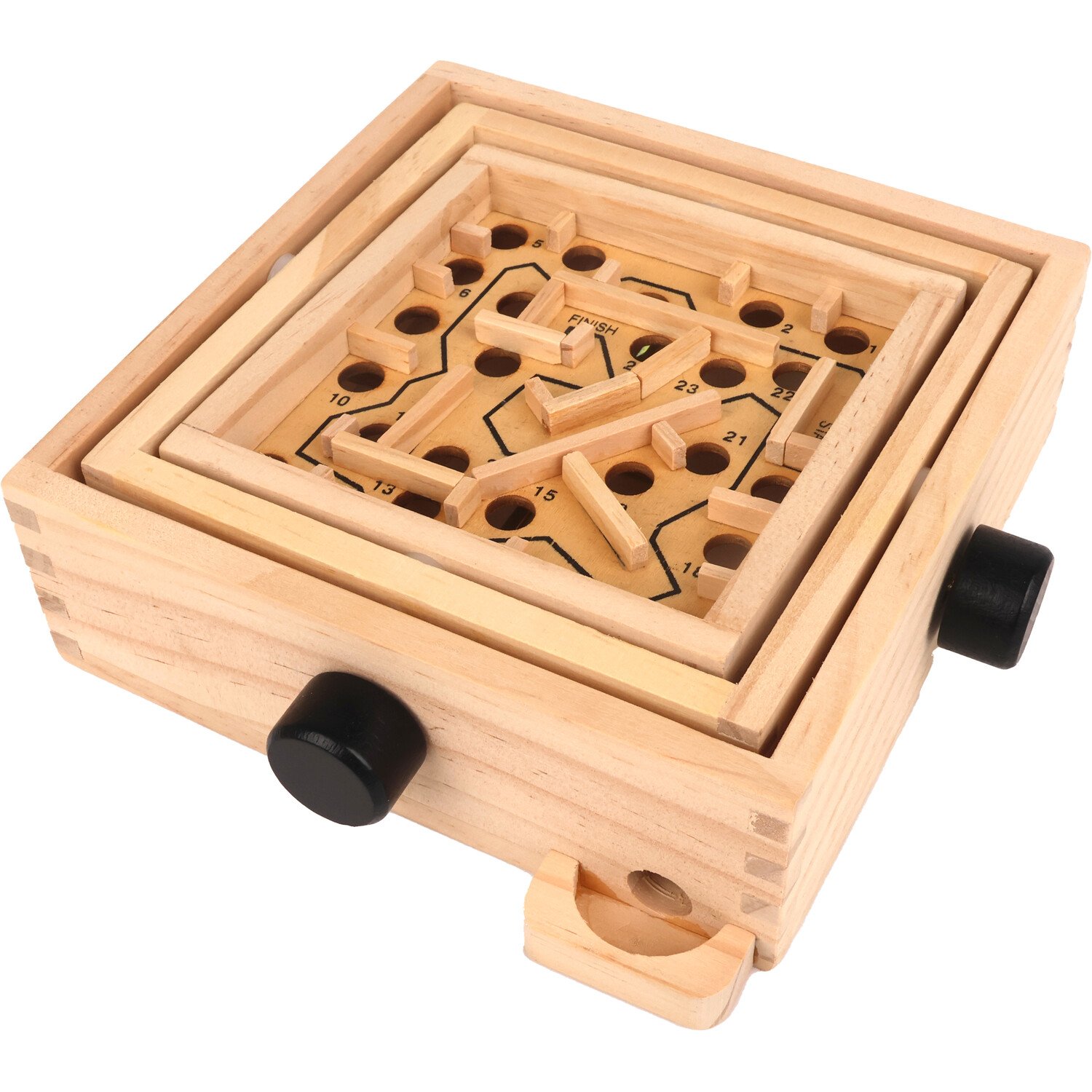 Wooden Maze Board Game Natural Image 2