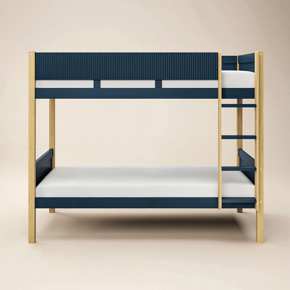 Flair Mateo Navy Ribbed Detachable Bunk Bed Image 3