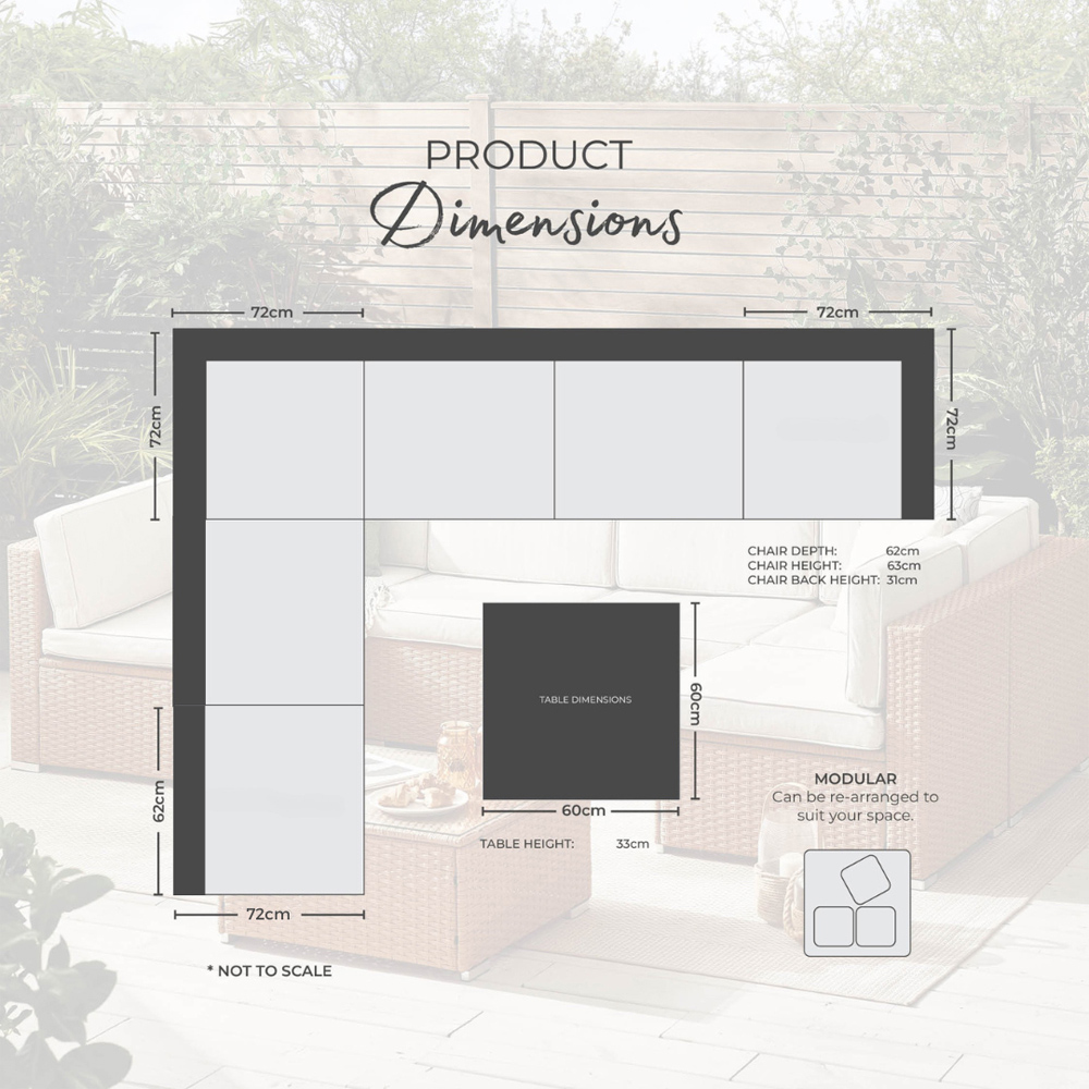 Furniturebox Windermere 6 Seater Grey Rattan Sofa Lounge Set Image 9