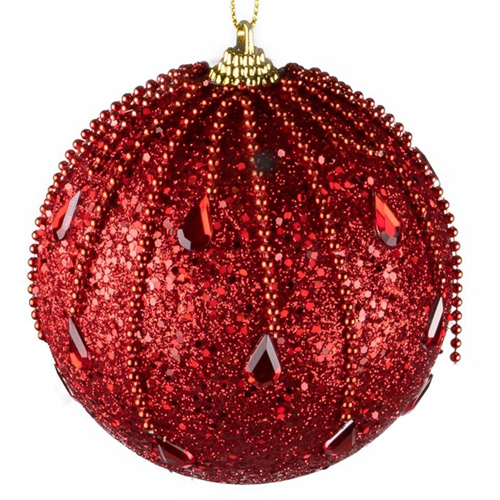Gold or Red Jewel Drop Bauble Image 2