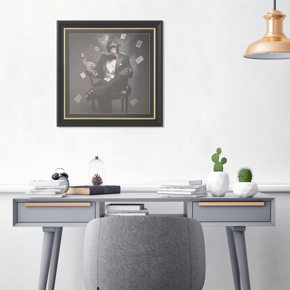 Monkey Business Monochrome Framed Art Image 7