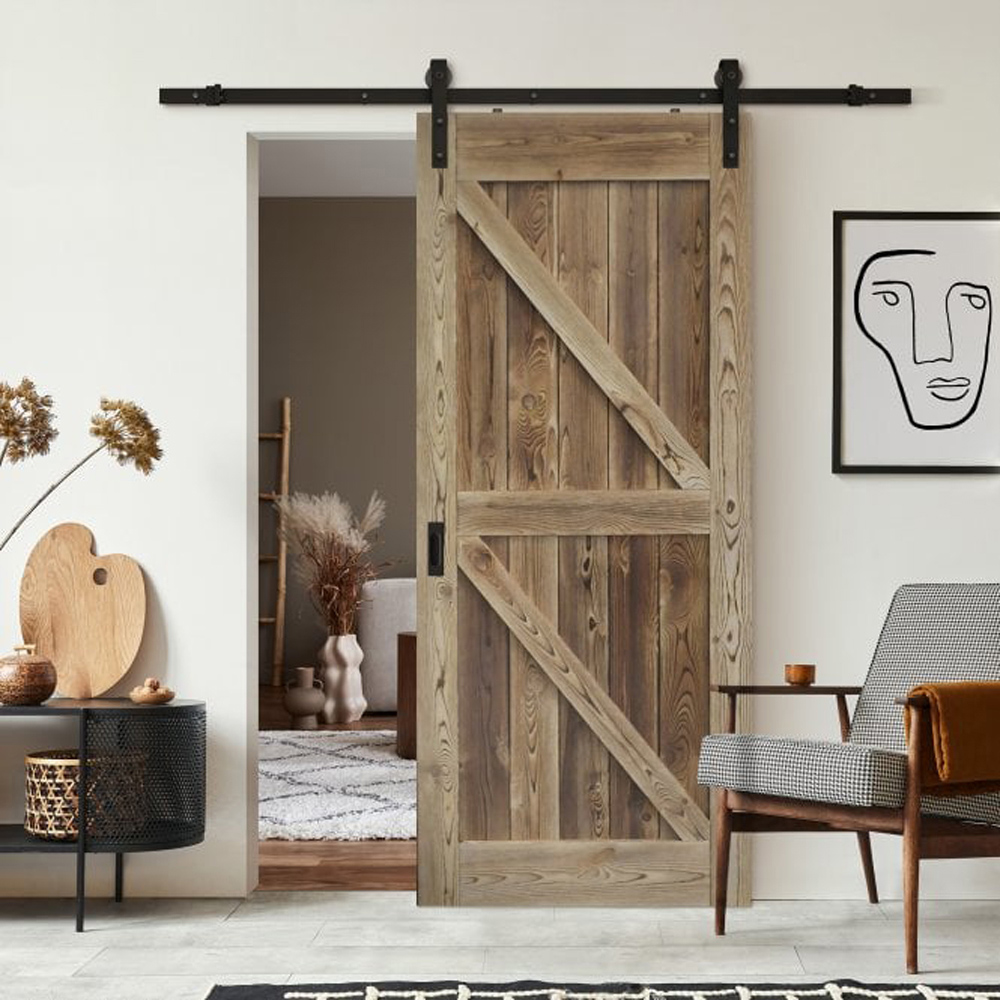 Carbonised Pine Z Brace Barn Internal Door 2040 x 926 x 40mm Image 2