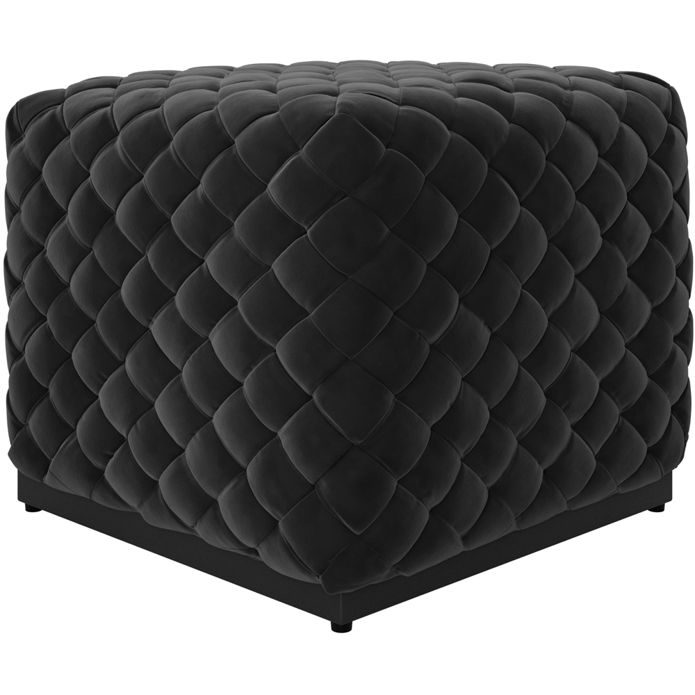LPD Home Colline Black Small Pouffe Image 2