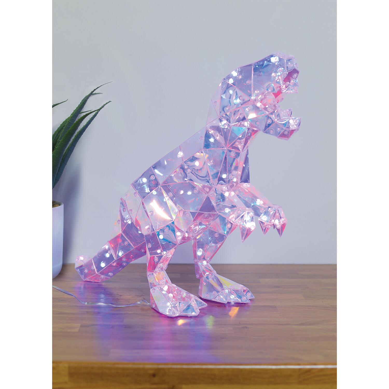 Crystal Effect Iridescent Dinosaur Light - Blue Image 5