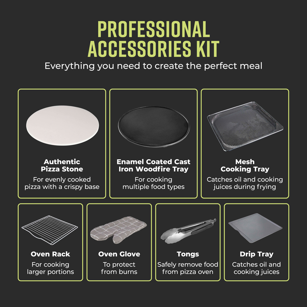 Tower T17141 Grey And Chrome Pizza Oven 400 Degree 18L Image 9