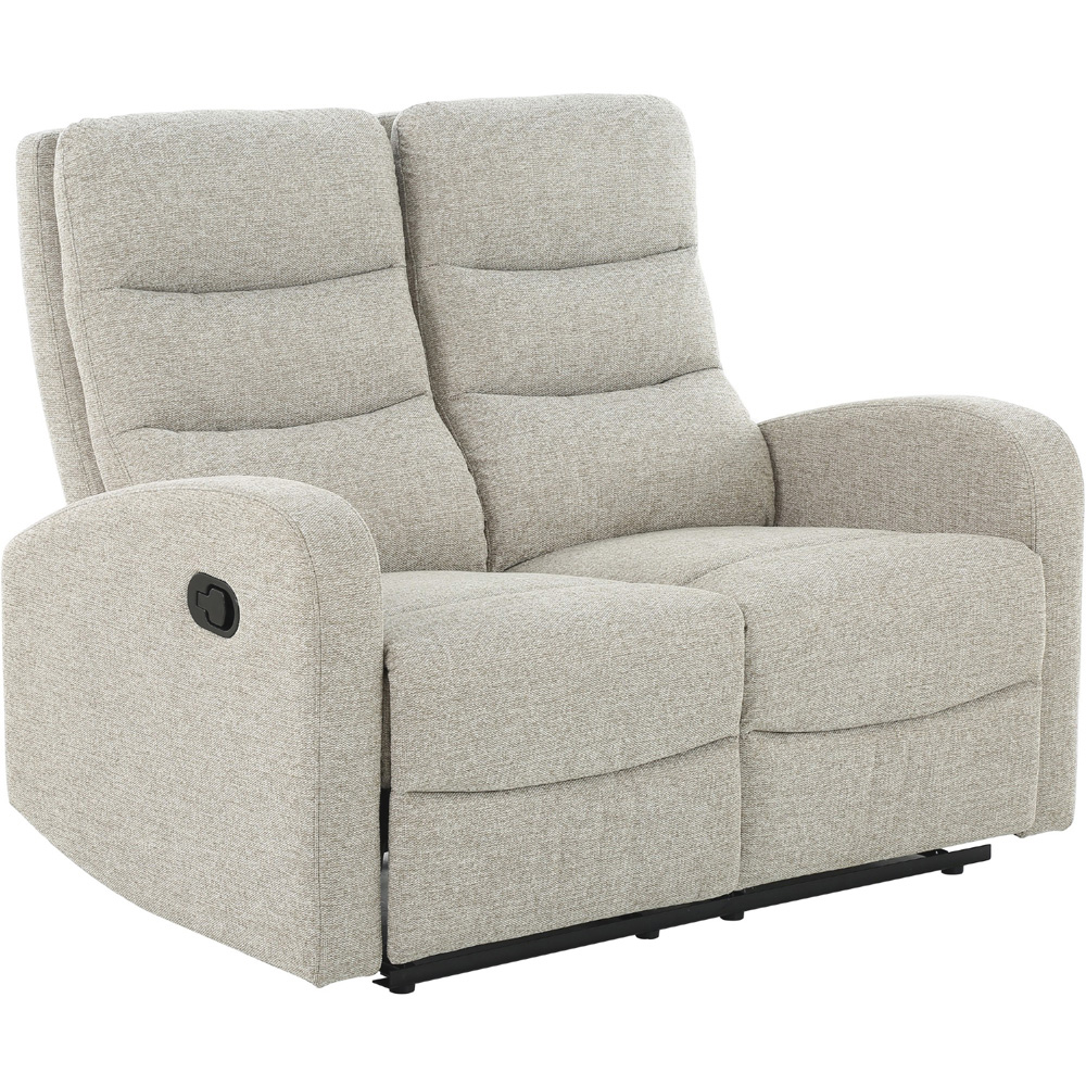 Loft24 Rena 2 Seater Natural Fabric Manual Recliner Sofa Image 2