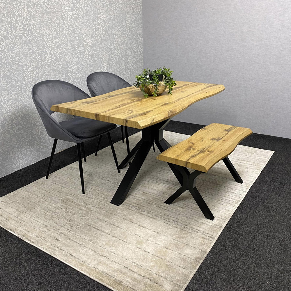 Kosy Koala 4 Seater Wooden Dining Set Grey Image 9