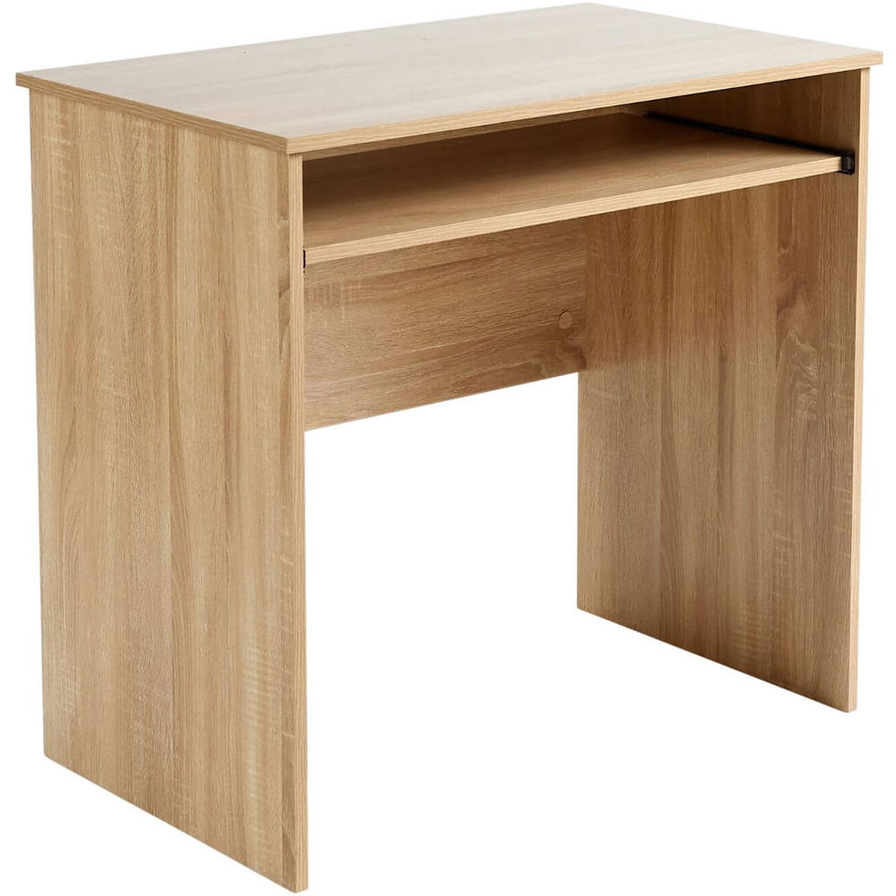 Home Source Newport Oak Effect Space Saving Office Desk Image 2