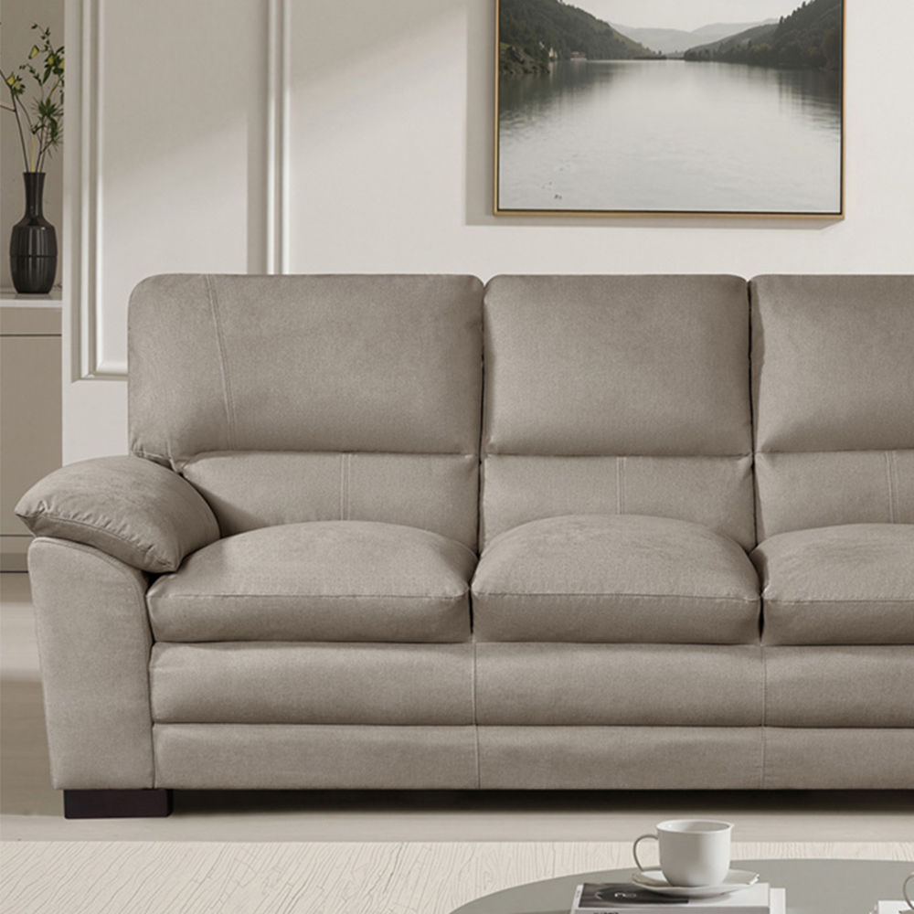 Artemis Home Ramona 3 Seater Brown Fabric Sofa Image 2