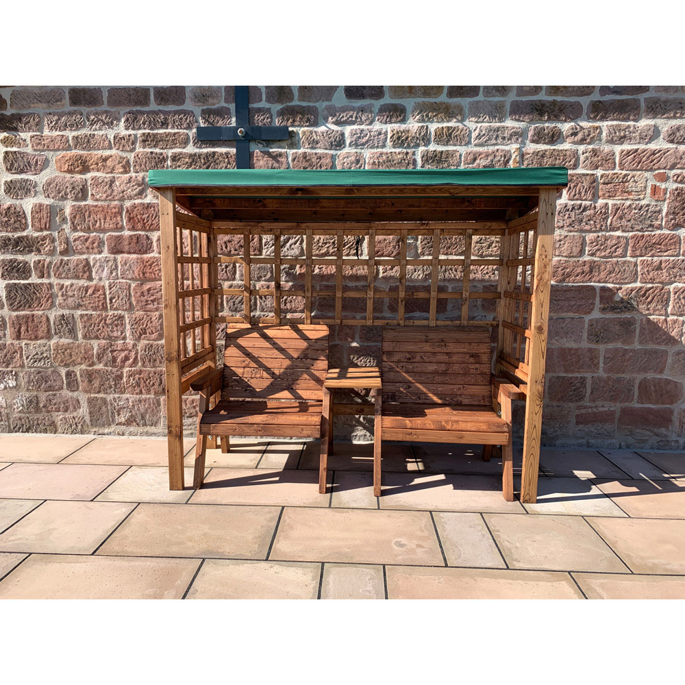 Charles Taylor Henley 2 Seater Arbour with Green Roof Cover Image 5