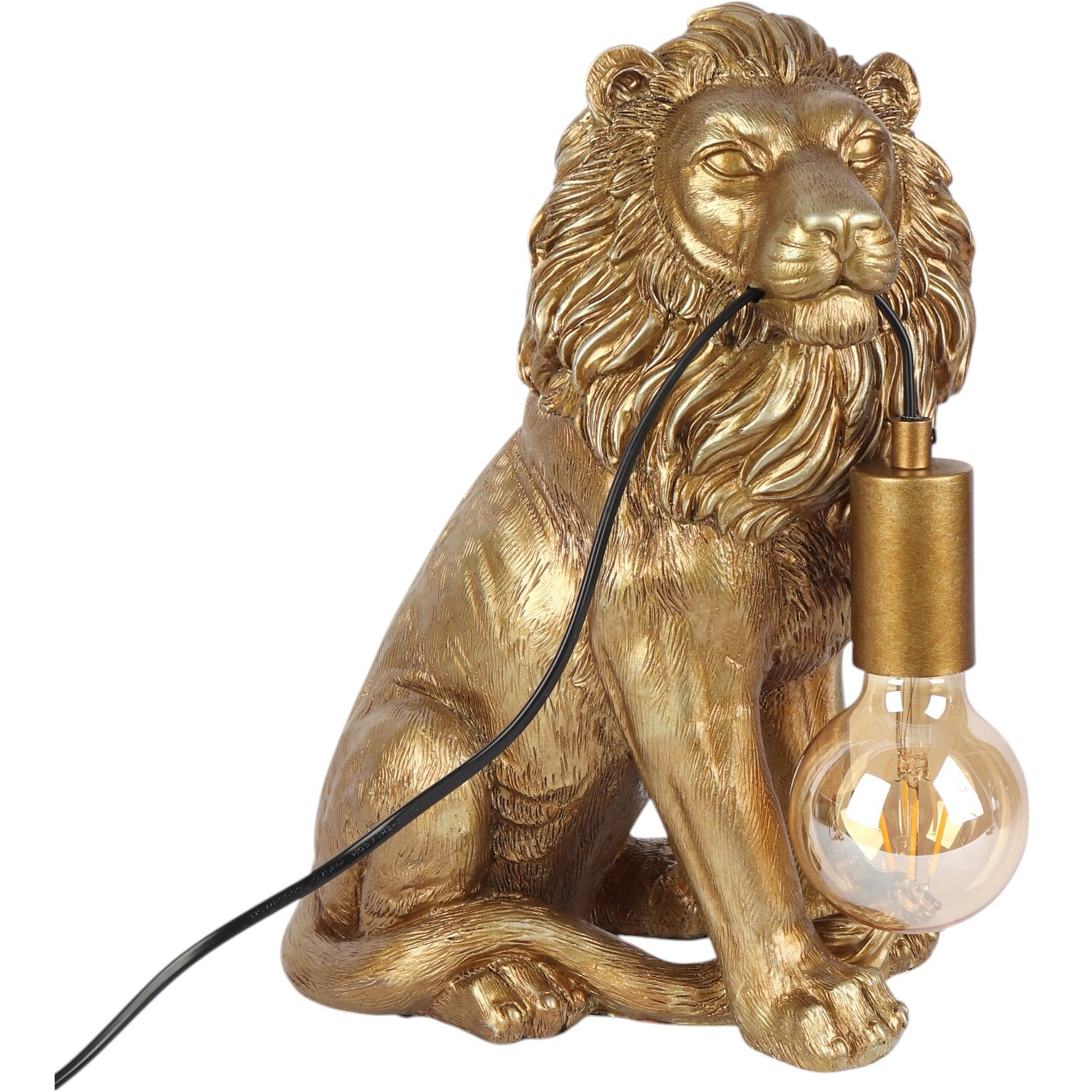 Lion Bulb Table Lamp Gold Image 1