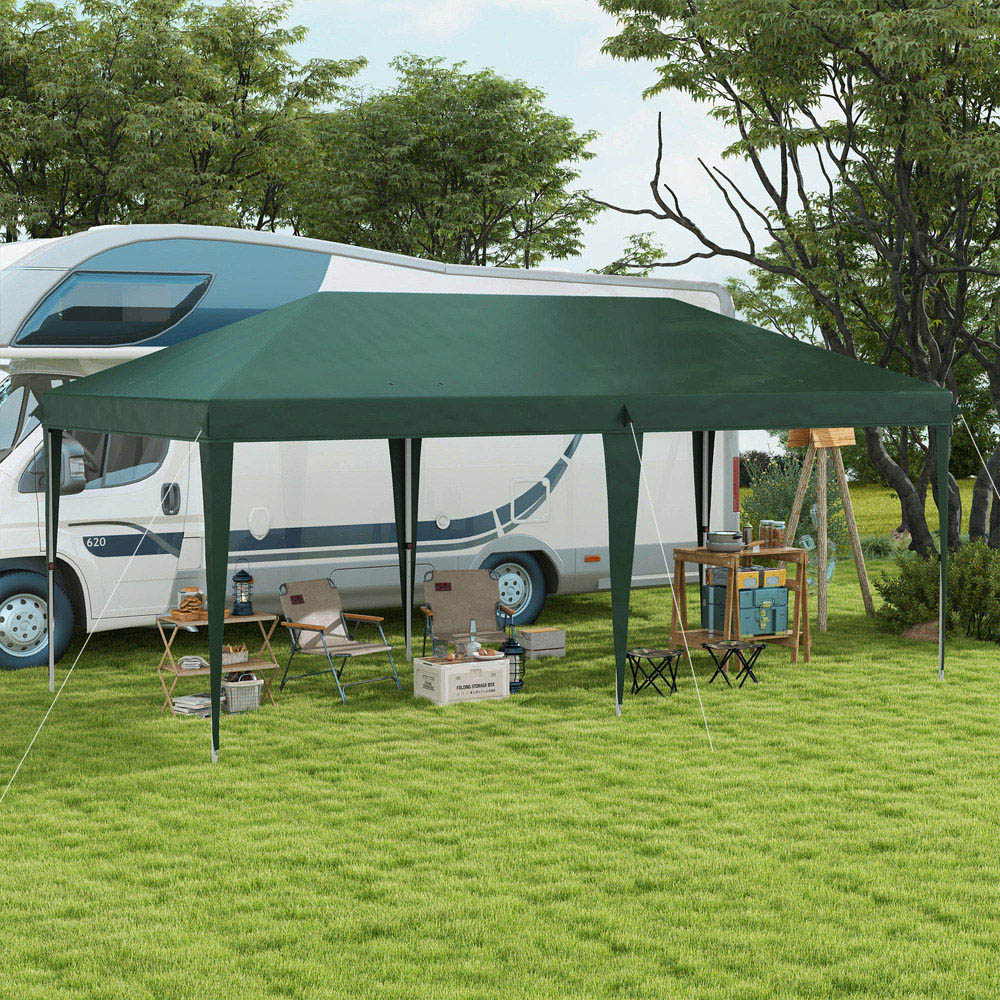 Outsunny 6 x 3m Green Pop Up Gazebo with Carry Bag Image 1