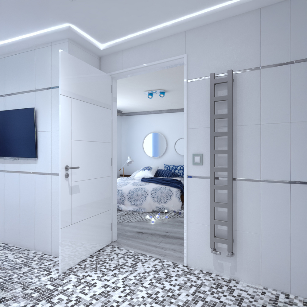 Terma Easy 1071 BTU Sparkling Gravel Electric Heated Towel Rail 1600 x 200mm Image 5