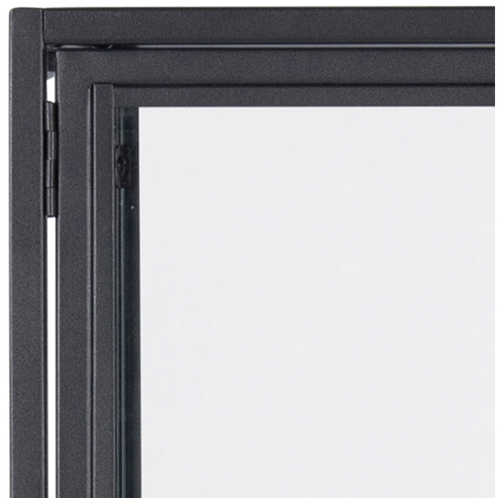 Florence Seaford 2 Door Black Glass Display Cabinet Image 6