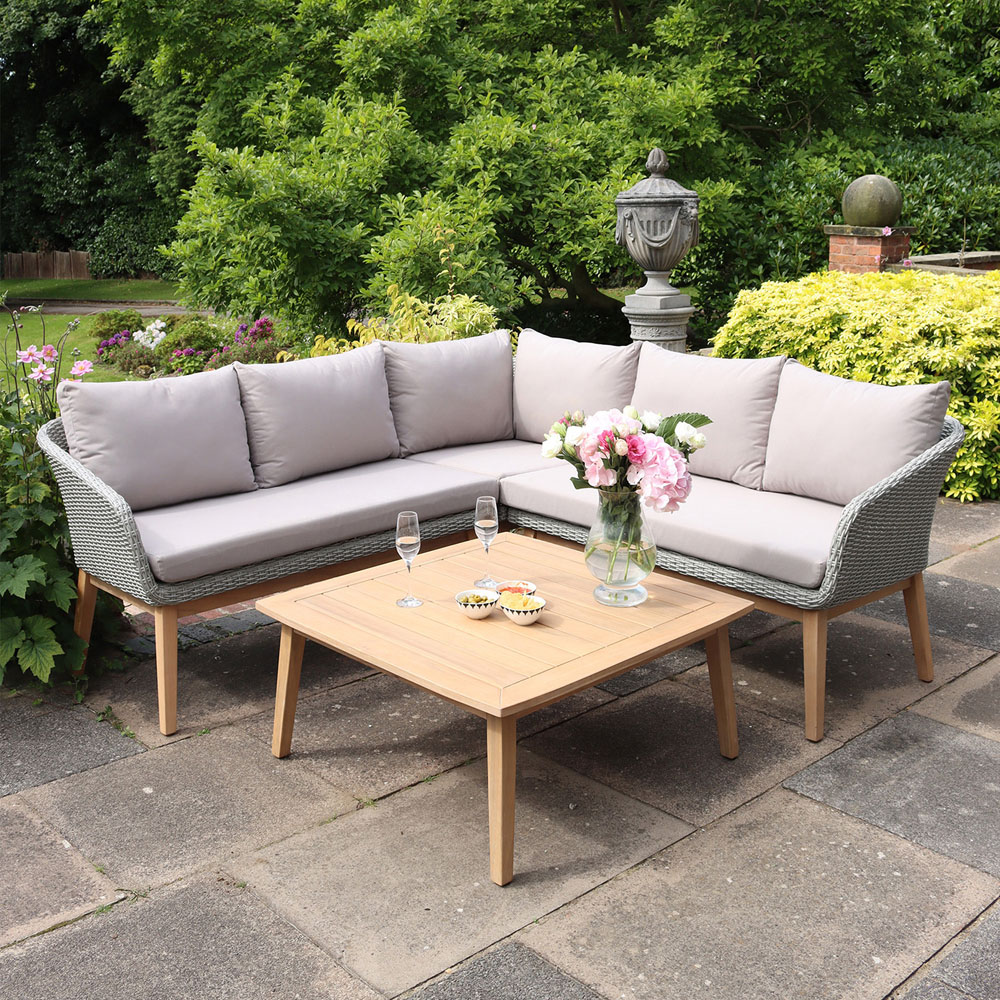 Royalcraft Sol 5 Seater Corner Lounge Set with Coffee Table Image 1