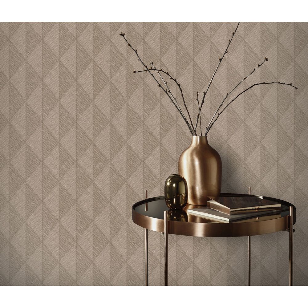 Erismann Woven Whisper Brown Vinyl Wallpaper Image 6