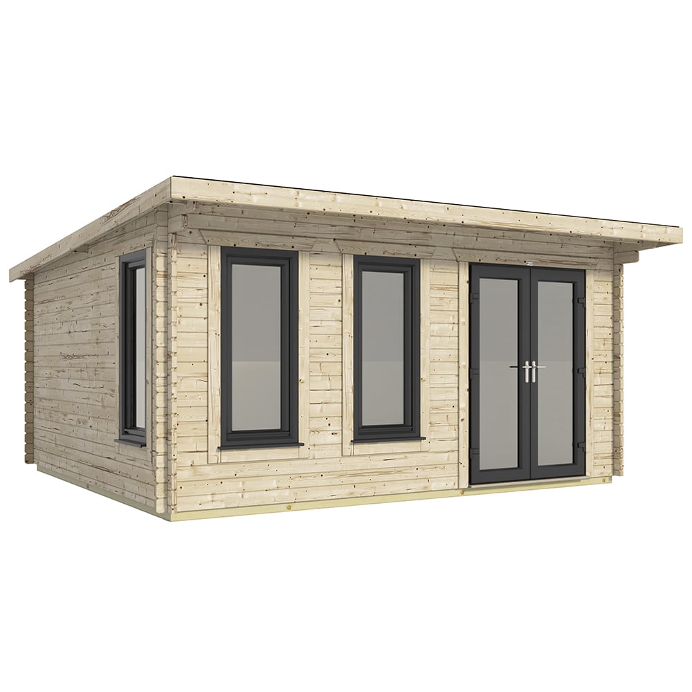 Power Sheds 18 x 16ft Right Double Door Pent Log Cabin Image 1