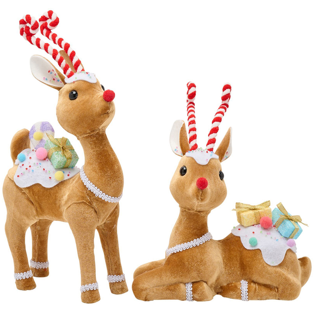 The Christmas Gift Co Sitting Rudolph with Presents Decoration Image 6