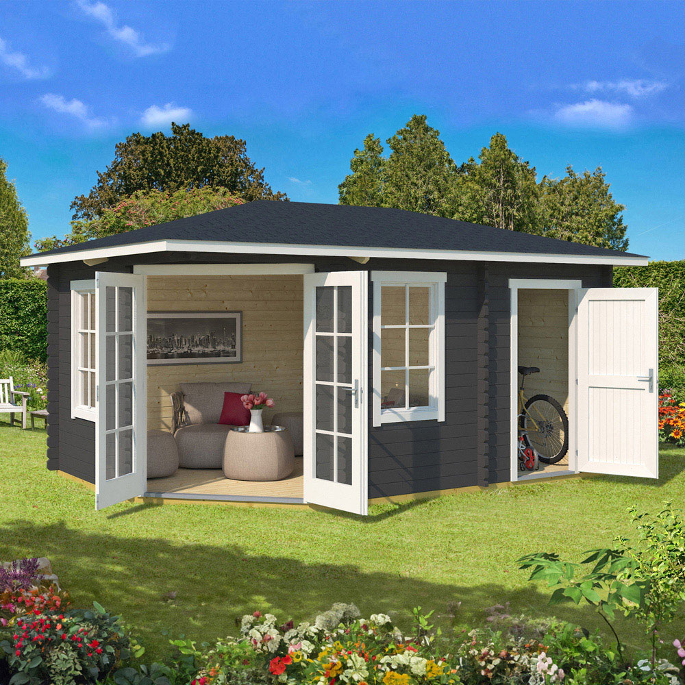 Norland Anderby 2 16.6 x 11.7ft Right Hand Corner Garden Cabin Image 4
