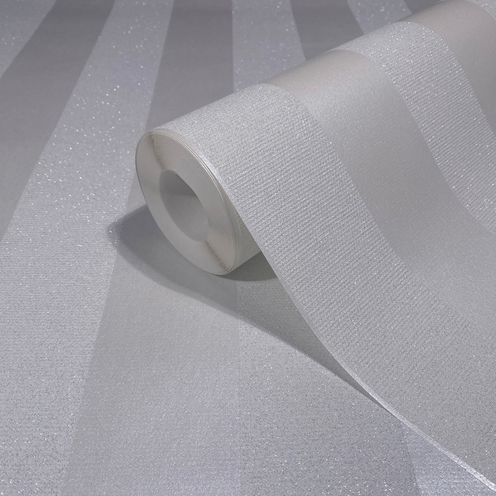 Galerie Industrial Effects Striped White Wallpaper Image 2