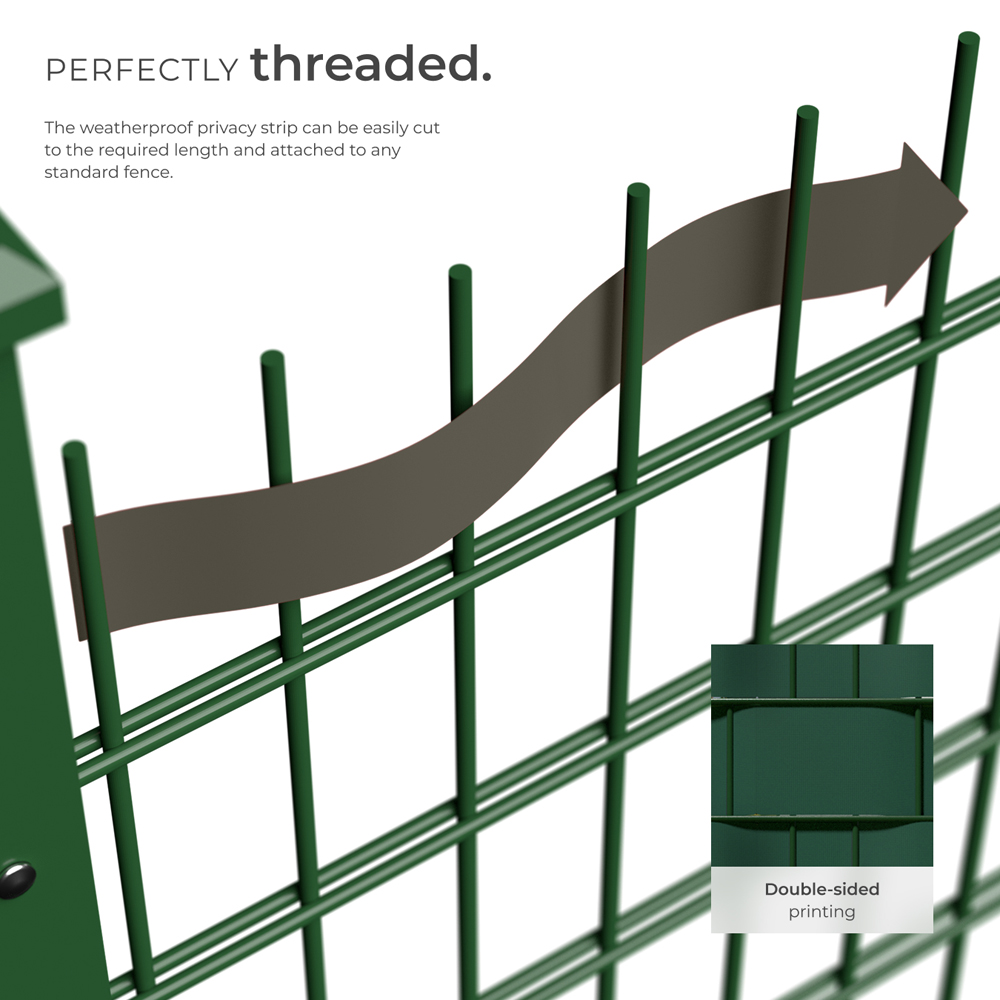 tectake Green Privacy Film Double-Sided Print 7000cm Image 3