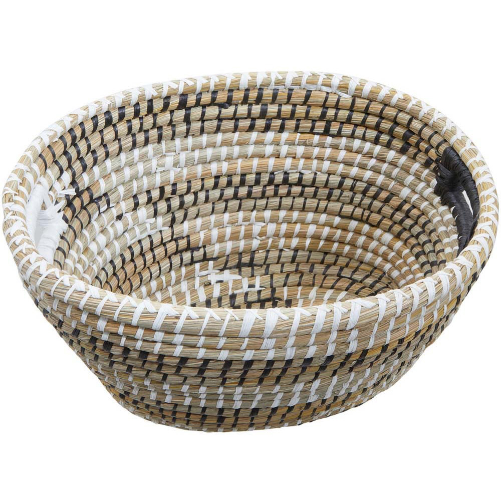 Premier Housewares Oval Straw Baskets 3 Pack Image 3