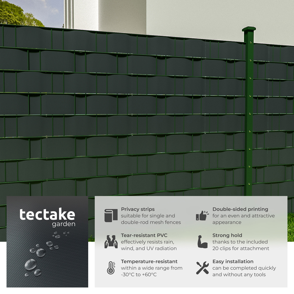 tectake Anthracite Privacy Film Double-Sided Print 3500cm Image 6