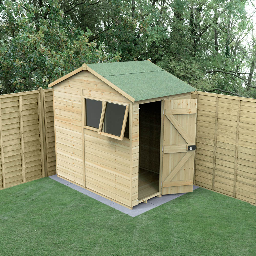 Forest Garden Timberdale 5 x 7ft Single Opening Reverse Apex Garden Shed Image 2