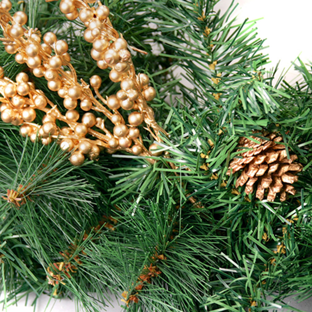 Best Artificial Gold Christmas Garland 370cm Image 7