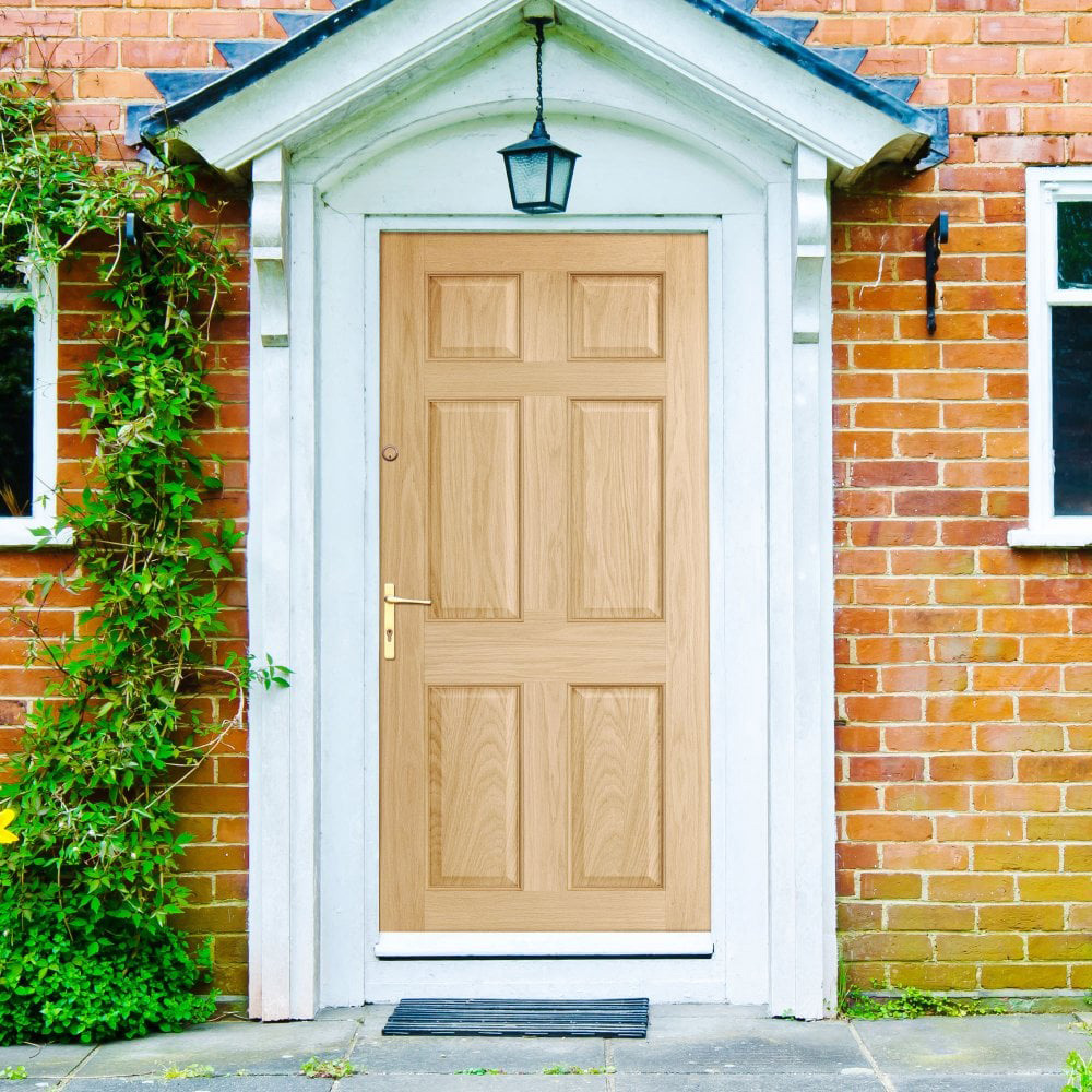 Oak 6 Panel External Door 1981 x 838 x 44mm Image 2