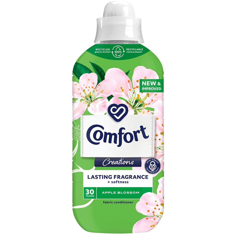 Comfort Creations Apple Blossom Lasting Fragrance Fabric Conditioner 30 Washes 900ml 4 Pack Image 2