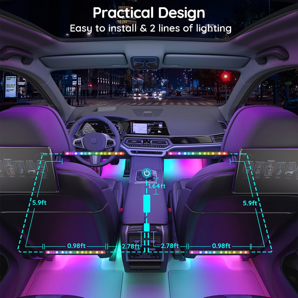 Govee RGBIC Interior Car LED Stripe Light 2 Pack Image 6