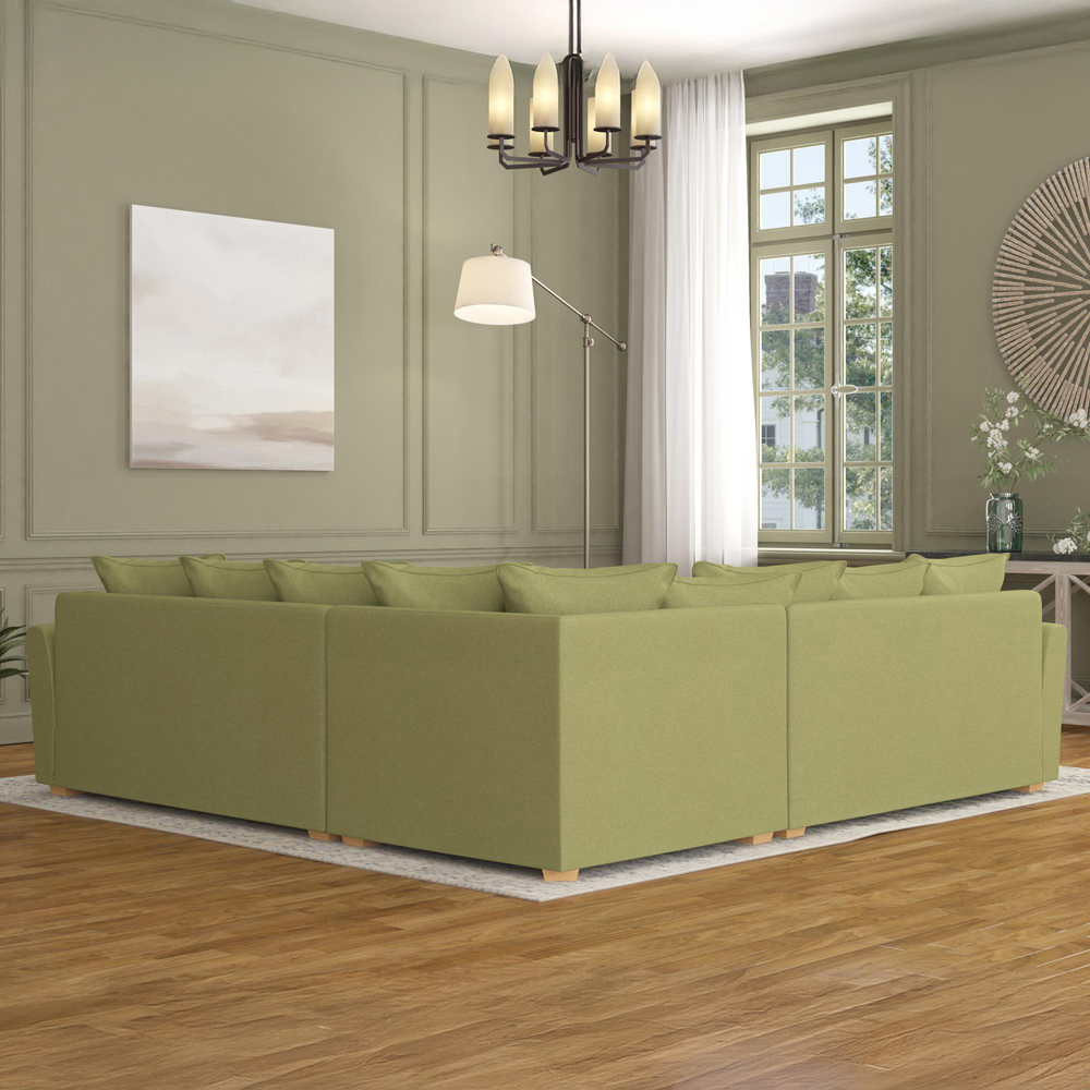 Wendleberry 4 Seater Venice Olive Scatter Back Corner Sofa Image 6