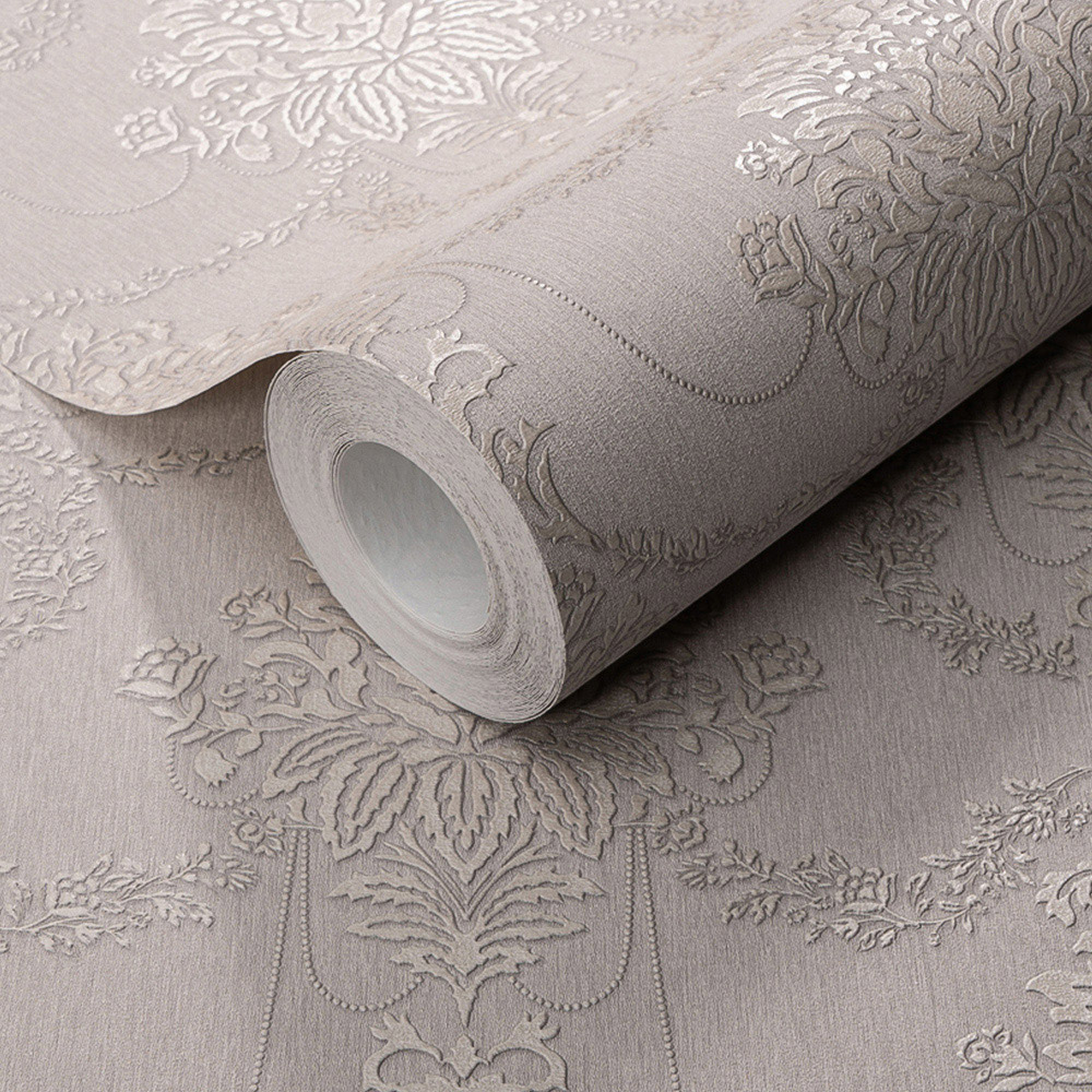 Erismann Timeless Damask Textured Vinyl Wallpaper Image 2