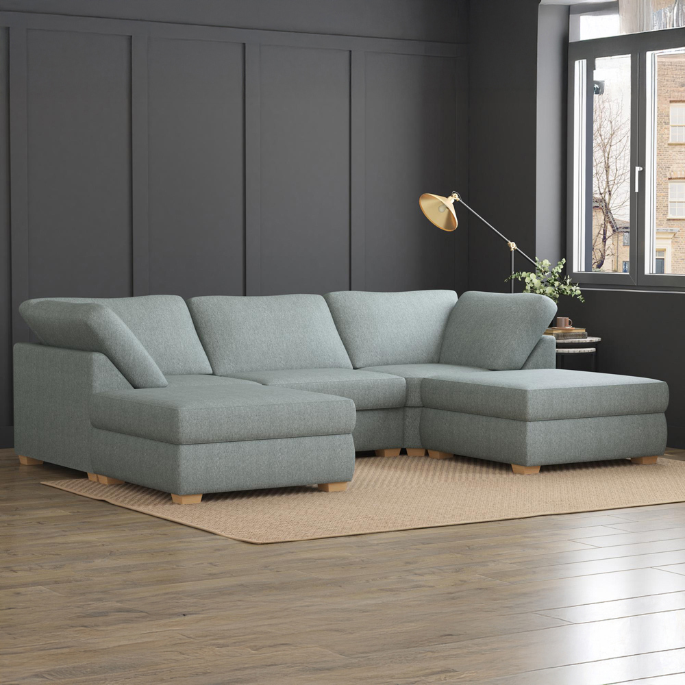 Nestle 5 Seater Granite Venice Fixed Back U-Shape Sofa Image 6