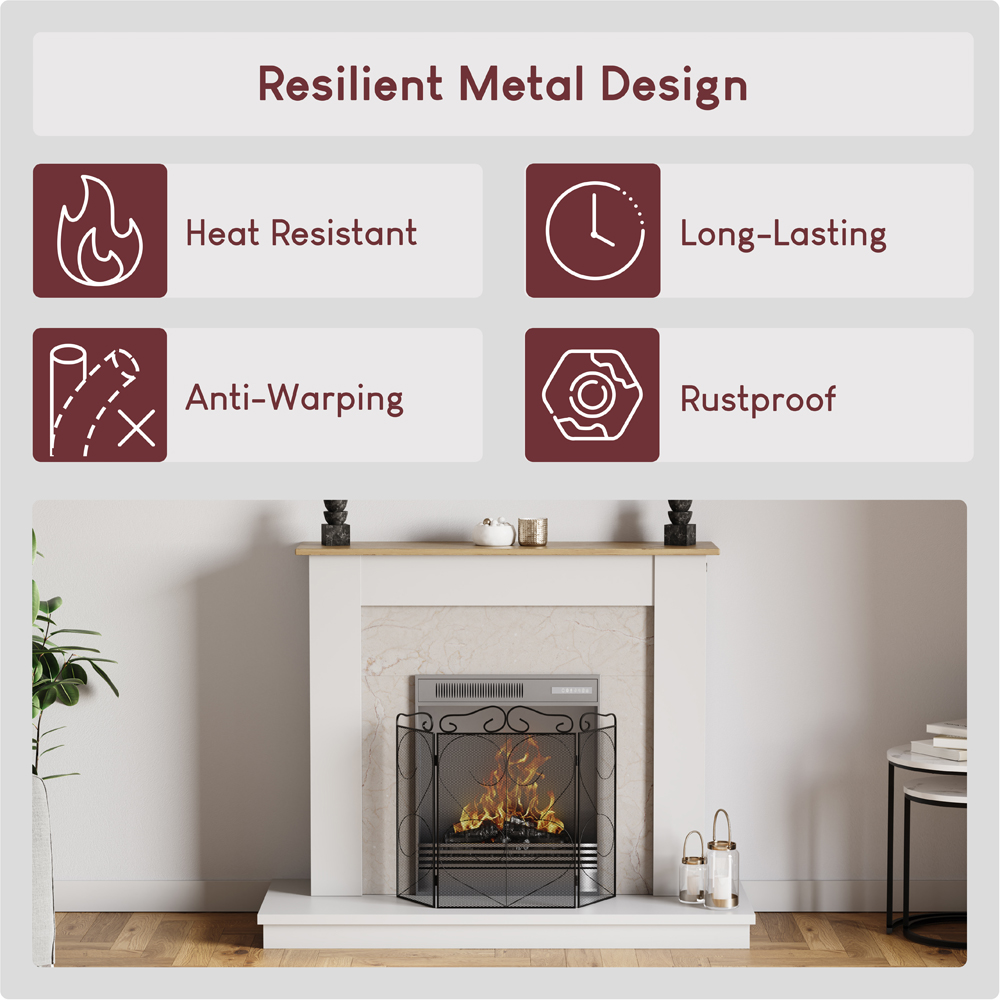 Fire Vida Tapton 3 Panel Fire Guard Image 4