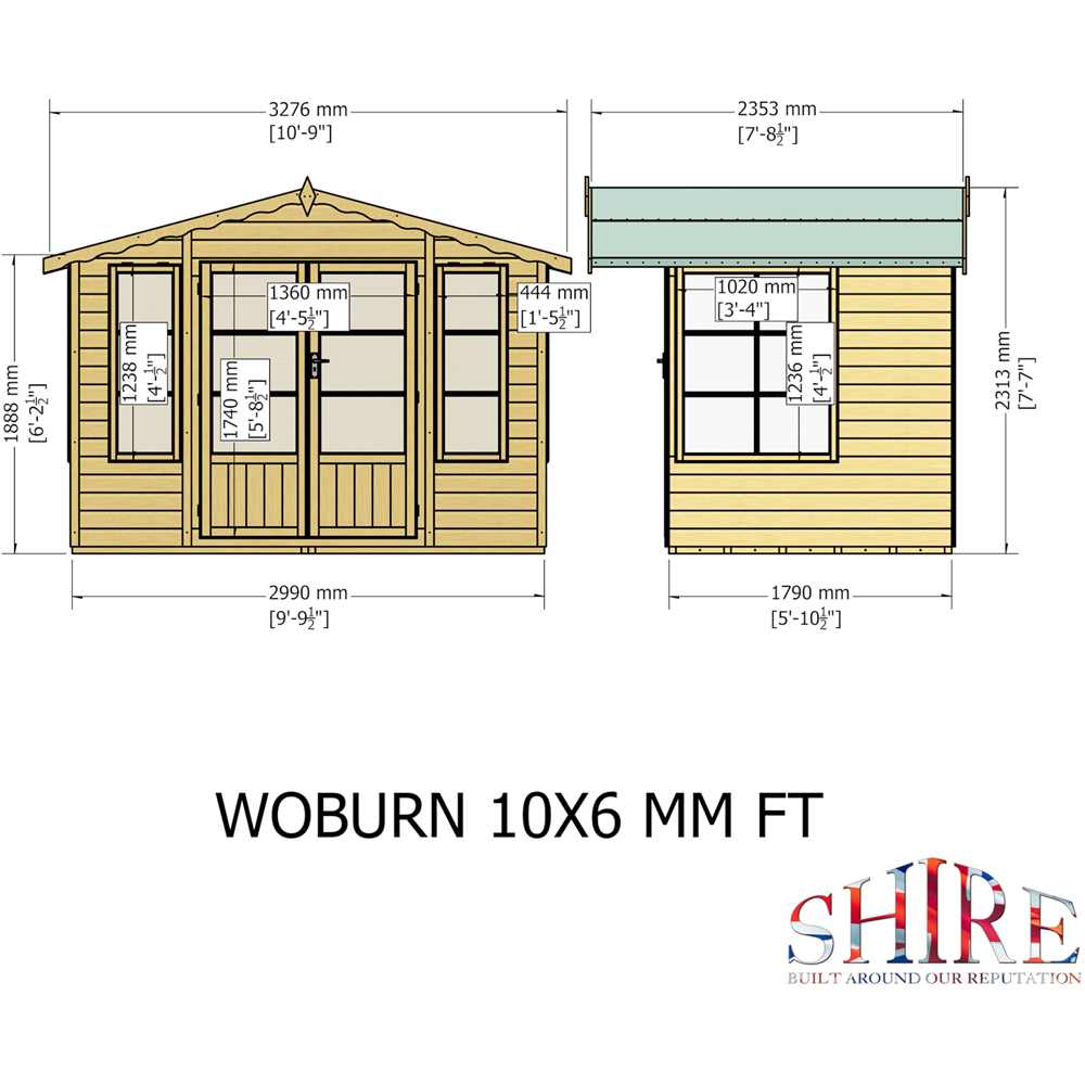 Shire Woburn 10 x 6ft Shiplap Garden Shed Image 9