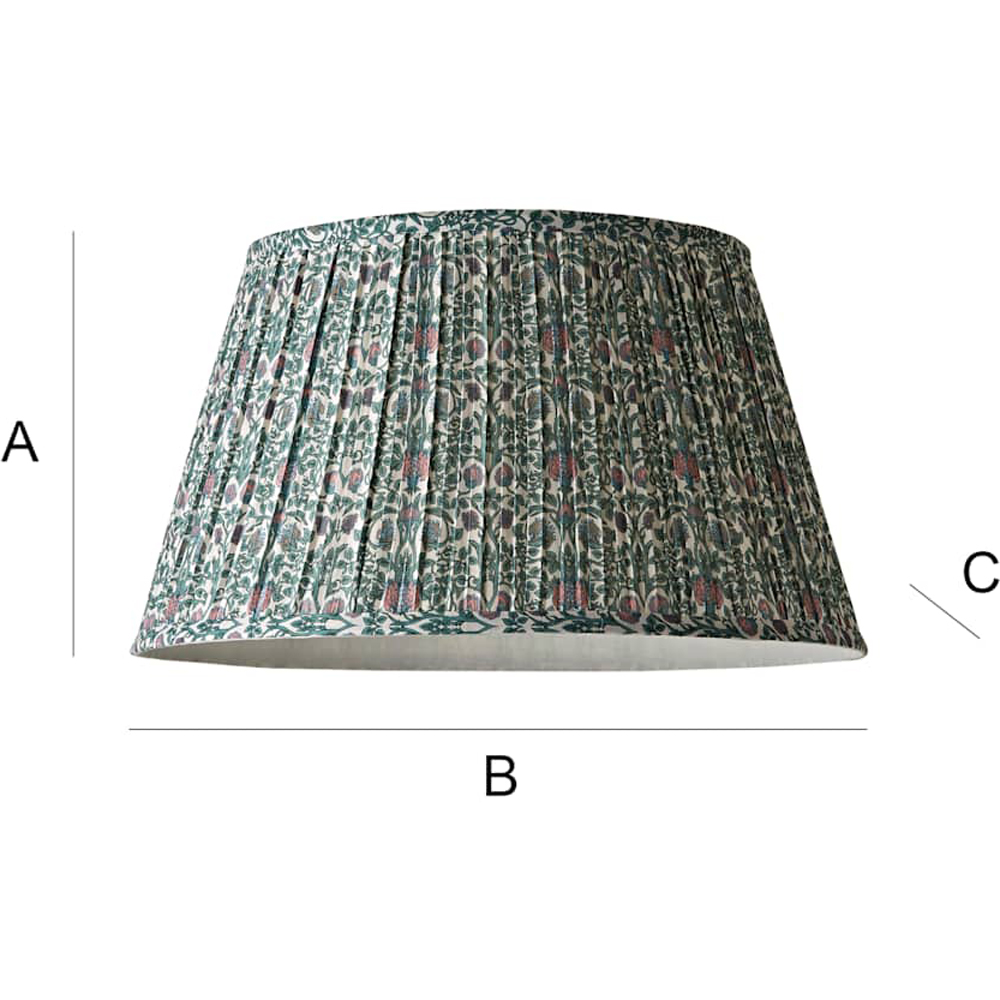 ValueLights Abel Floral Pleated Tapered Large Lamp Shade Image 8