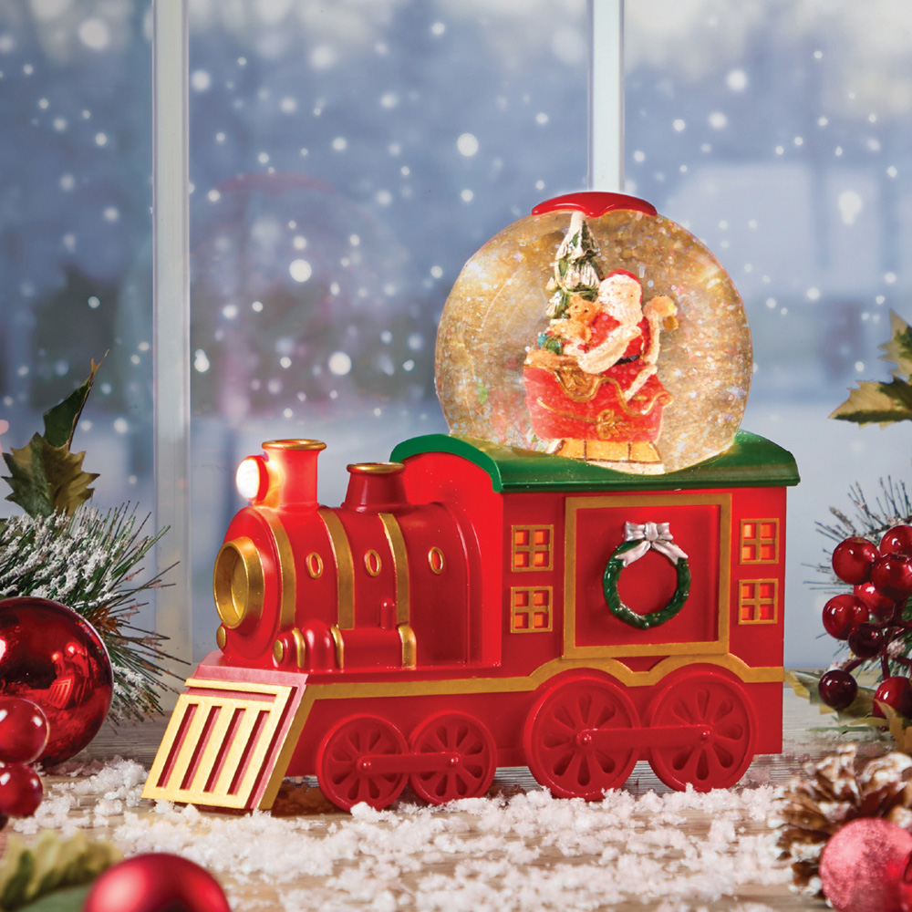 The Christmas Workshop LED Santa on Train Snow Globe Image 2