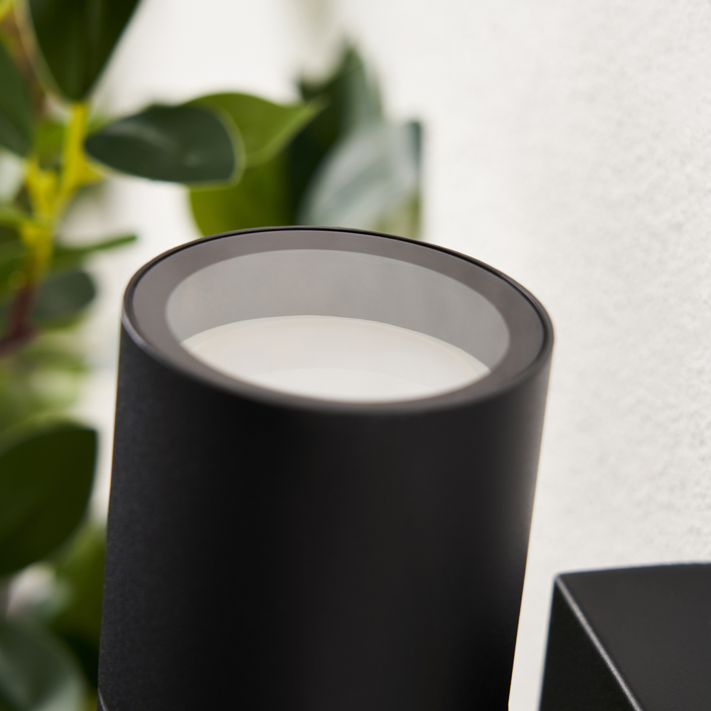 Zink Luna 2 Light Black Up and Down Wall Light PIR Motion Sensor Image 5