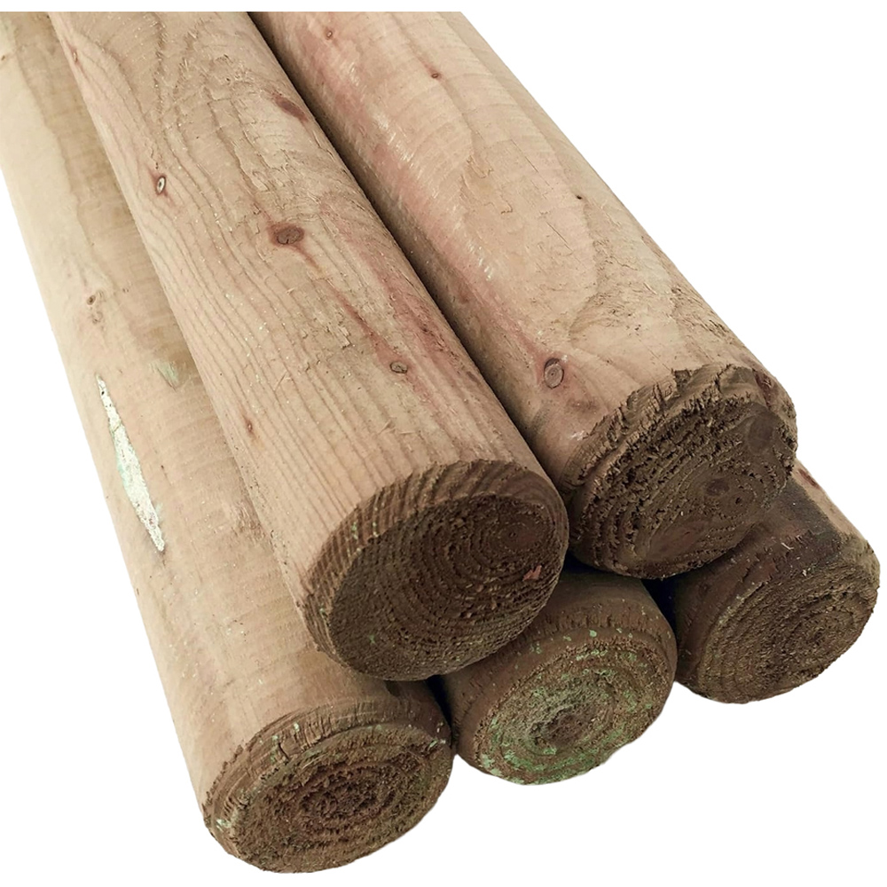 Inspirational Gifting Round Wooden Fence Post 1.8m x 40mm 25 Pack Image 3