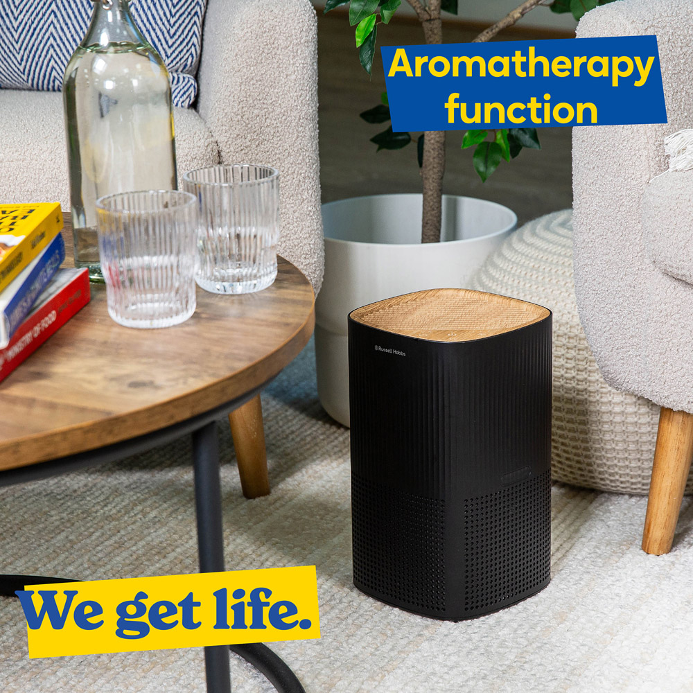 Russell Hobbs Wood and Black Clean Air Mini Aroma Air Purifier Image 6