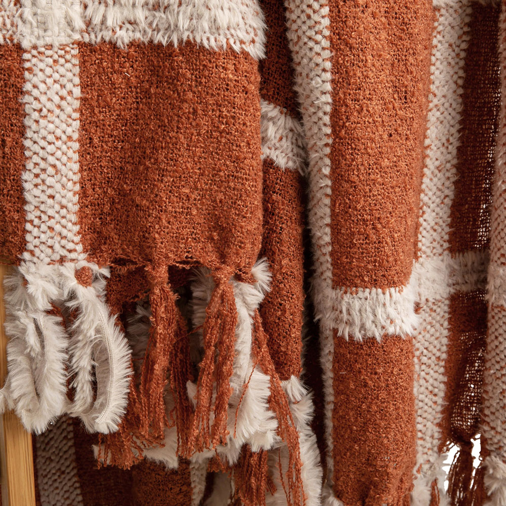 Sansa Checkered Throw Rust Image 6