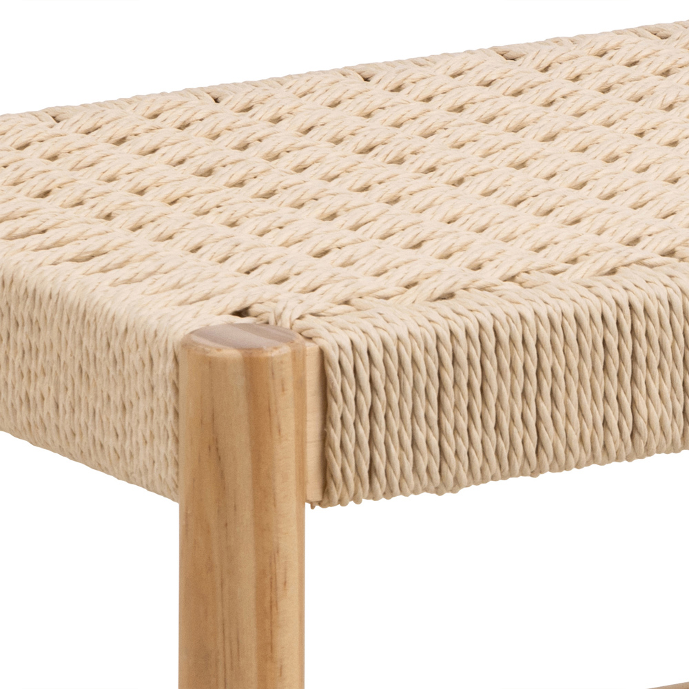 Florence Alvin Off White Weaved Bench Image 5
