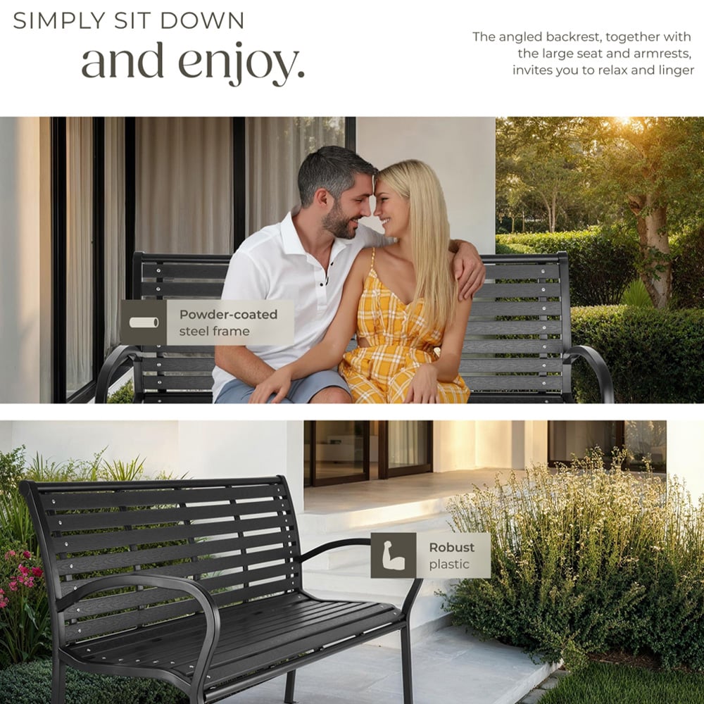 tectake Pino 3 Seater Garden Bench Image 7