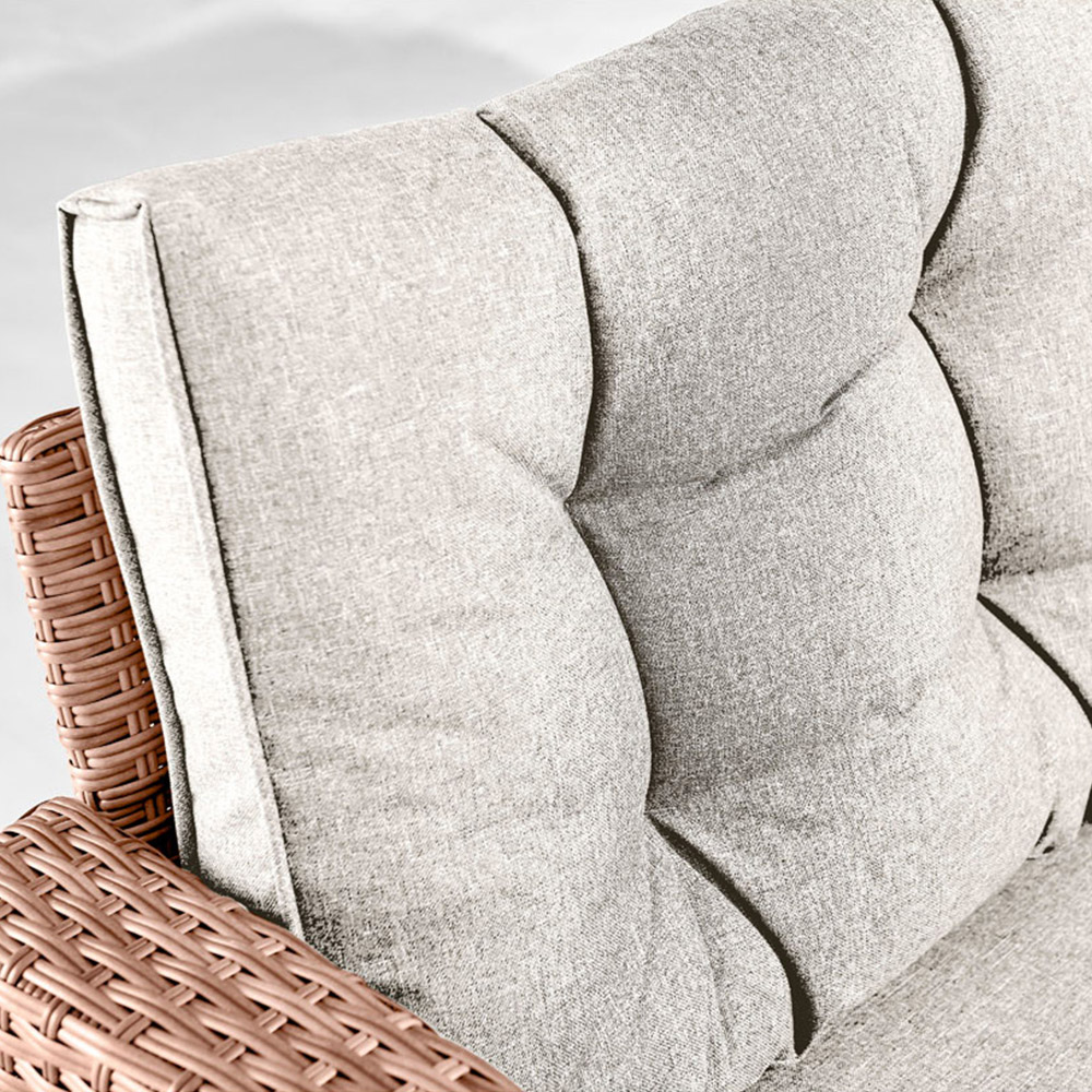 Furniturebox Sierra Rattan 9 Seater Garden Dining Set Beige Image 2