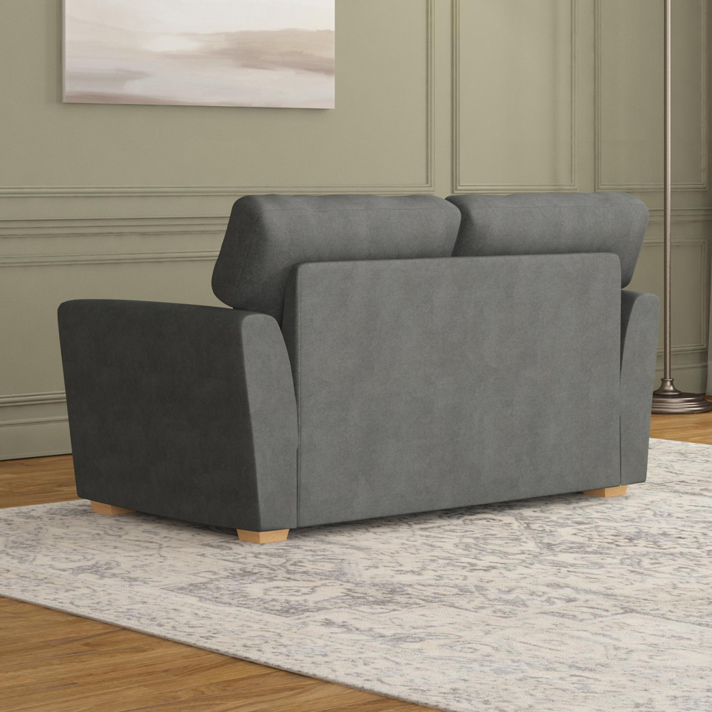 Wendleberry 2 Seater Steel Plush Velvet Fixed Back Sofa Image 6