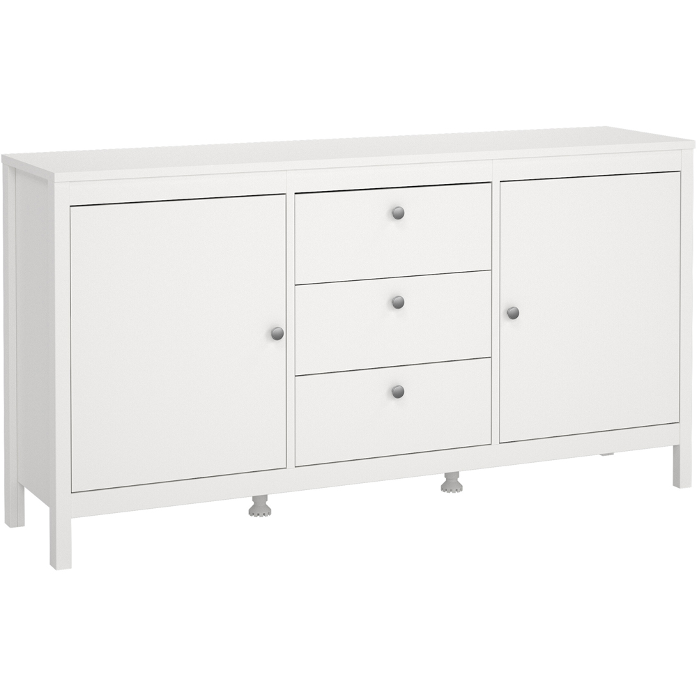 Florence Madrid 2 Door 3 Drawer White Sideboard Image 2